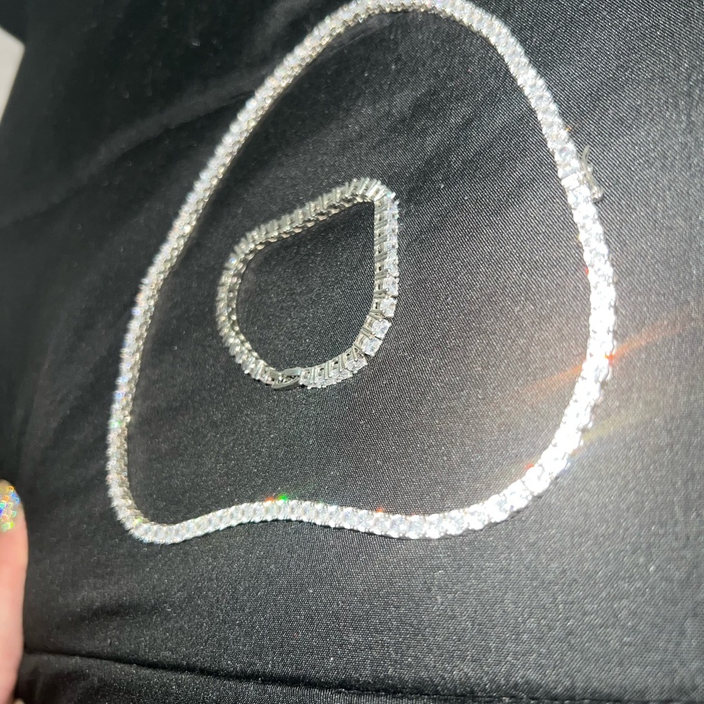 Just like a new tennis bracelet with a tennis necklace